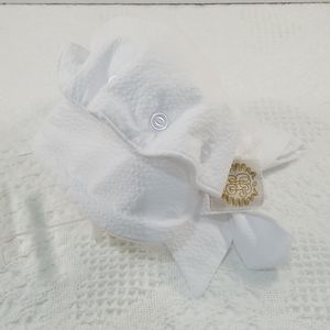 Beaufort Bonnet white seersucker bonnet XS